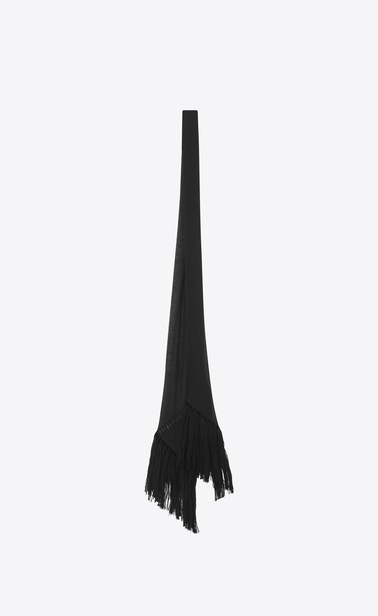 Neck tie in fringed wool challis